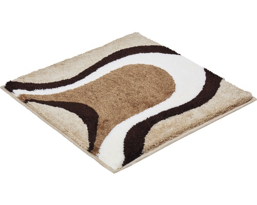 Čtvercová koupelnová předložka s vlnitým vzorem