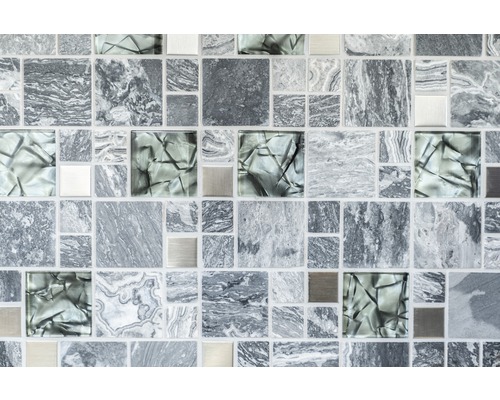 Mozaikové dlaždice s kamenným a skleněným vzhledem