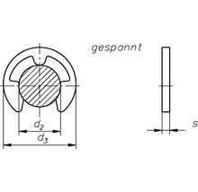 Pojistná podložka pro hřídele DIN 6799 6 mm 100 kusů