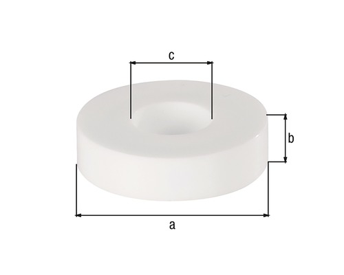 Obrázek zobrazuje kruhové těsnění s rozměry a, b a c.