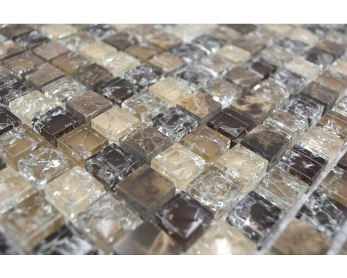 Mozaiková dlaždice ze skla a kamene