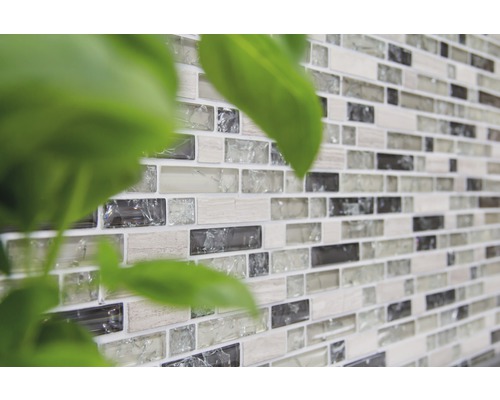 Obkladové dlaždice ze skleněné mozaiky s obdélníkovými kameny