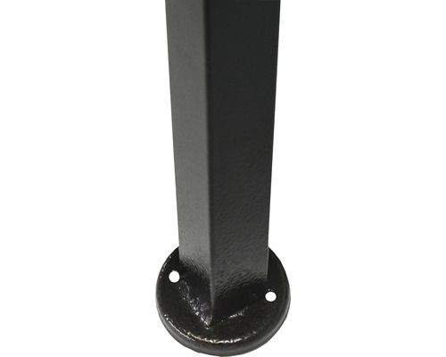 Černá hranatá noha stolu s patkou