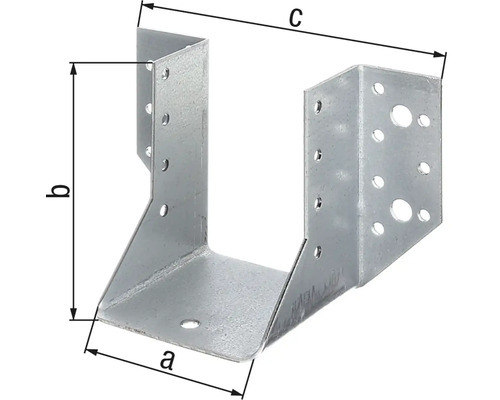 Kovový spojovací prvek nosníku s rozměry