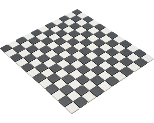 Čtvercová mozaiková dlaždice se šachovnicovým vzorem