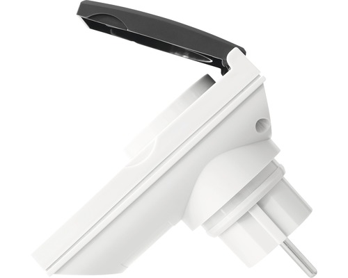 Zásuvka s ochranným kontaktem a výklopným víkem