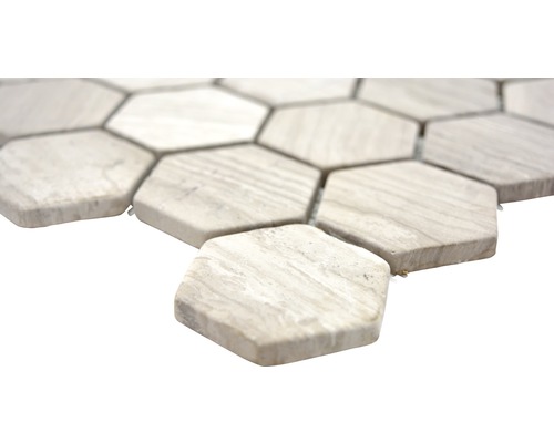Šestiúhelníkové mozaikové dlaždice z přírodního kamene