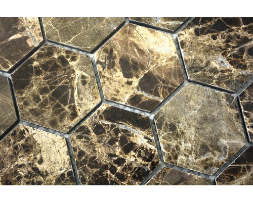 Šestiúhelníková mozaiková dlaždice se vzhledem mramoru
