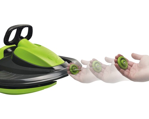 Řiditelné saně s tažným lanem a rukojetí