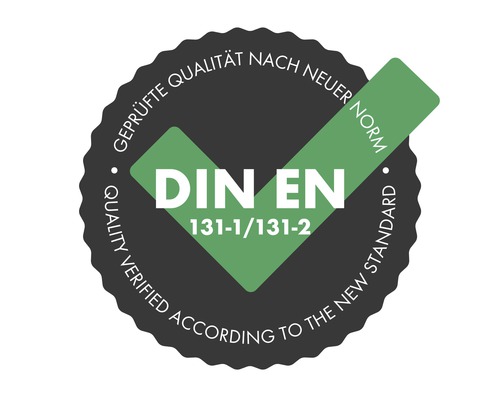 DIN EN 131-1/131-2 Značka ověřené kvality podle nové normy