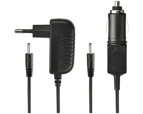 Napájecí adaptér se zástrčkou do zásuvky a zapalovače cigaret