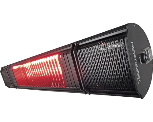 Černý nástěnný ohřívač