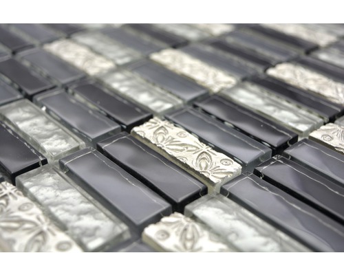 Mozaiková dlaždice se sklem a ornamenty