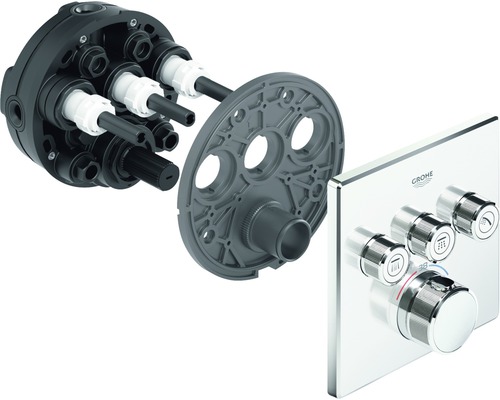 Podomítková termostatická baterie Grohe s několika výstupy