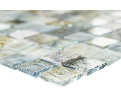 Mozaiková dlaždice ze skla a přírodního kamene