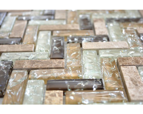 Mozaikové dlaždice se vzhledem skla a přírodního kamene