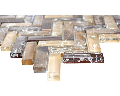 Mozaiková dlaždice ze skla a kamene