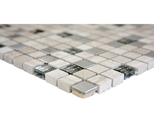 Mozaiková dlaždice z přírodního kamene a skla