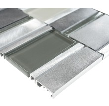 Hliníková mozaika stříbrná průhledná šedá lesklá 30,1x30,1 cm-thumb-1