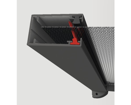 Detailní pohled na síť proti hmyzu v rámu