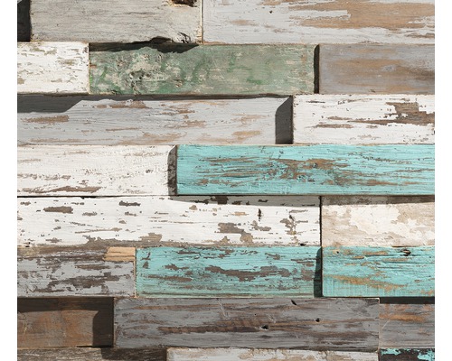 Dřevěné panely se zbytky barvy pro design stěn