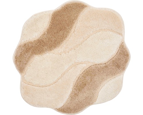 Béžová koupelnová předložka s vlnitým vzorem