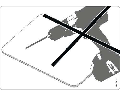 Symbol pro nesprávné použití vrtáku