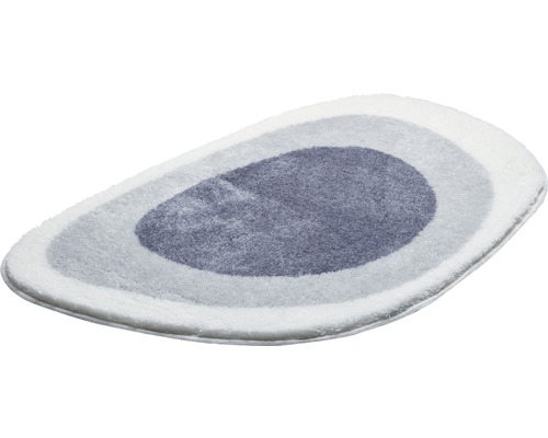 Oválný koupelnový kobereček s pruhovaným vzorem