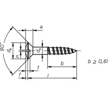 Technický výkres šroubu s rozměry