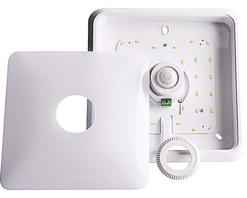 Čtvercové LED stropní svítidlo se senzorem pohybu a otevřeným pouzdrem