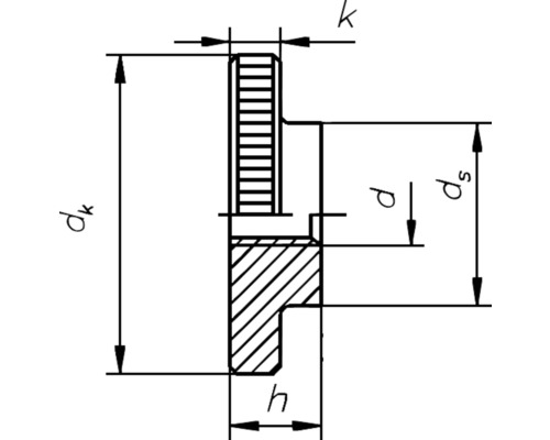 Technický nákres součásti s rozměry