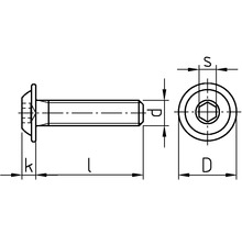 Šroub s půlkulatou hlavou ISO 7380-2 M8x20 mm nerez A2, 50 kusů