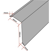 Závětrná lišta PRECIT pro trapézový plech 1000 mm, pozink-thumb-1