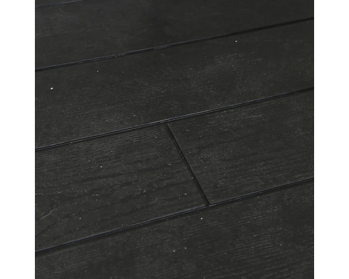 Detail černé dřevěné laminátové podlahy