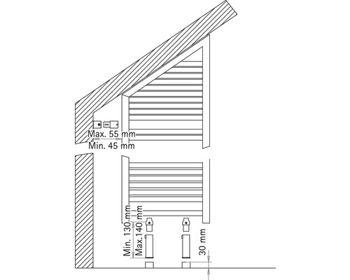Technický výkres topného tělesa s rozměry