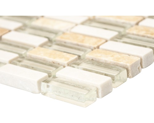 Mozaiková dlaždice ze skla a přírodního kamene