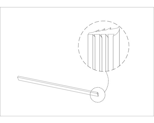 Schéma skleněné řezací lišty