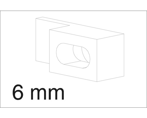 Uchycení pro skleněný panel boční stěny 6 mm, 2 kusy AURL832
