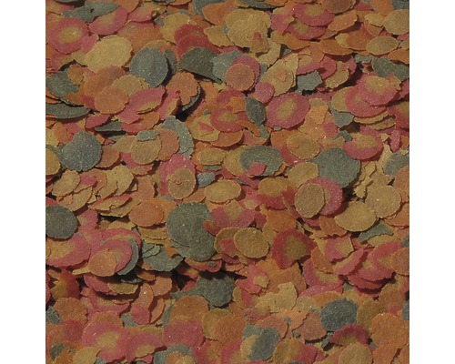 Detail vločkového krmiva pro ryby