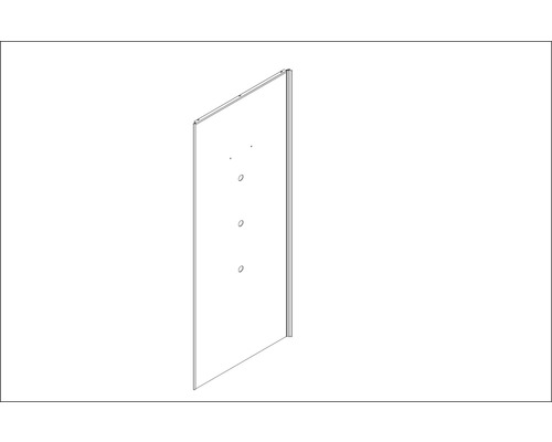 Levý panel modrý Aurlane BSP135_4L pro sprchový box CAB135