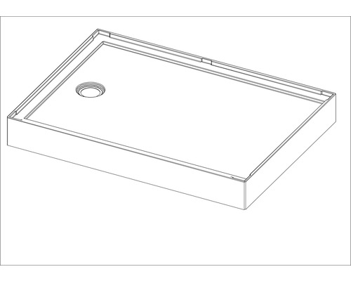 Náhradní obdélníková sprchová vanička Aurlane bílá pro sprchový box CAB136