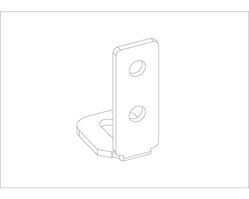 Úhelník se dvěma otvory