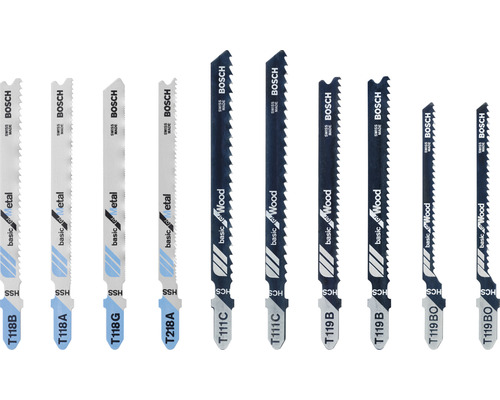 Různé pilové listy pro přímočaré pily na kov a dřevo od společnosti Bosch