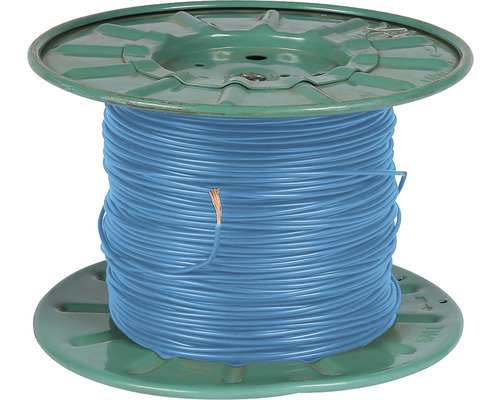 Cívka s modrým elektrickým kabelem