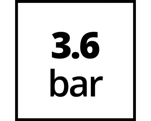 Údaj o tlaku 3,6 baru