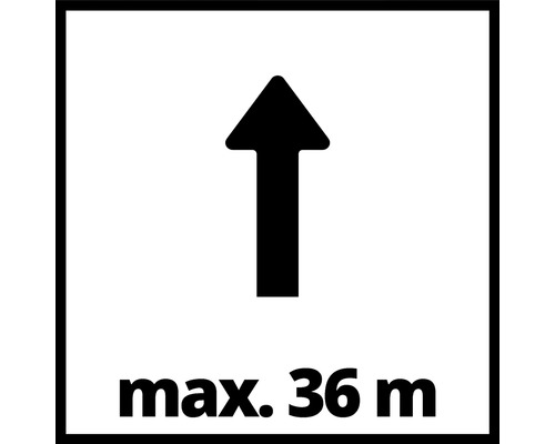 Symbol: Maximální výška dodávky 36 metrů