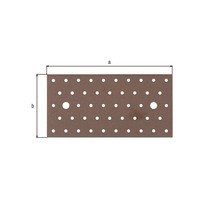 Děrovaná deska Duravis 200x100x2 mm rezavě hnědá