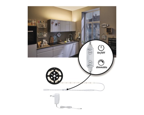 LED pásek s funkcí stmívání v kuchyni