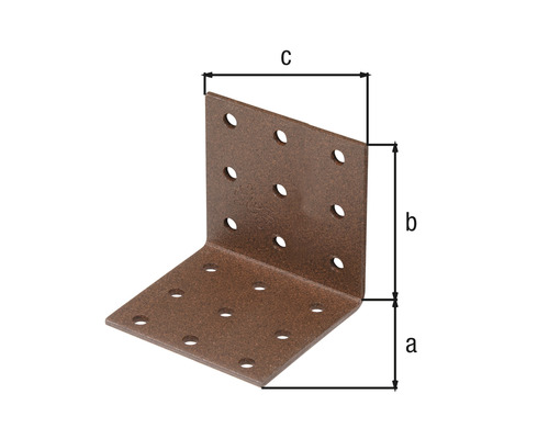 Úhelník s otvory a rozměry