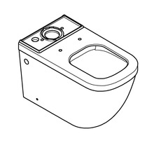 Náčrt závěsného WC pro instalaci v koupelně
